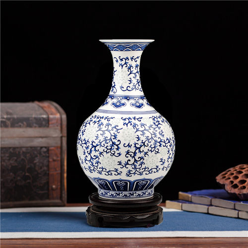 景德镇陶瓷器古典青花骨瓷博古架