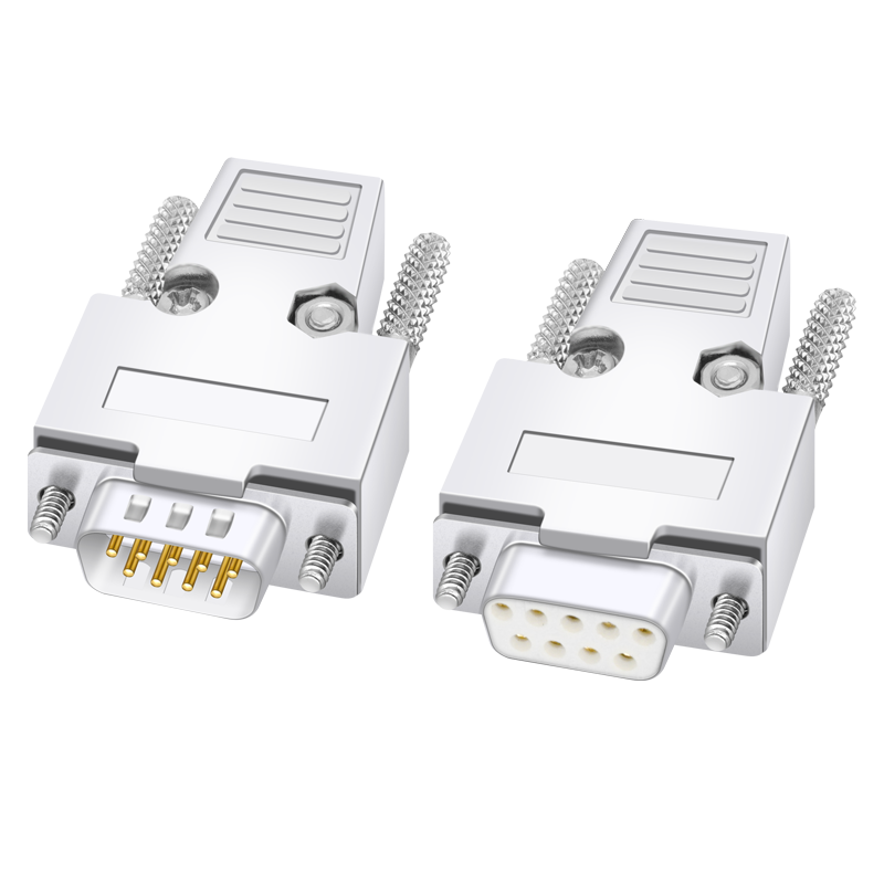 煌林D-SUB db9 2排9针DB9接头RS232/485接头PLC插头 串口公头母头
