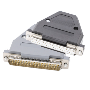 煌林 DB37针公头母头插头 焊线式两排37针连接头2排37芯 塑料外壳