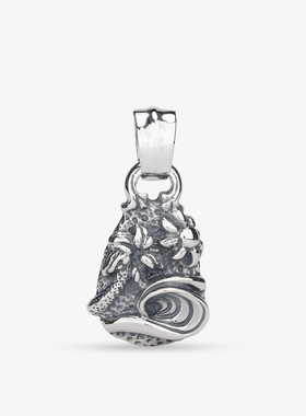 BWLS925纯银海洋元素吊坠海浪