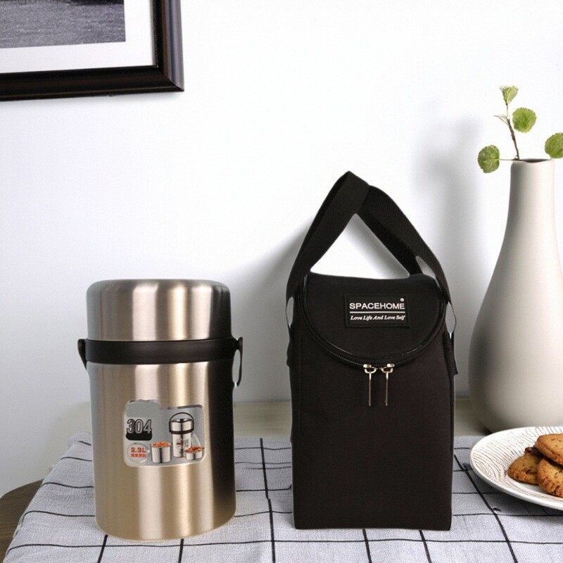 黑色饭盒袋子铝箔加厚牛津便当包上班带饭的手提包冷藏保鲜保温袋,收纳整理,饭盒袋,淘宝优惠券,粉丝福利购,淘宝优惠卷