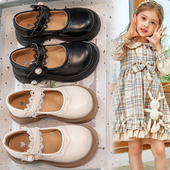2026春款 软底鞋 新款 宝宝公主鞋 儿童黑色乐福春秋单鞋 女童小皮鞋