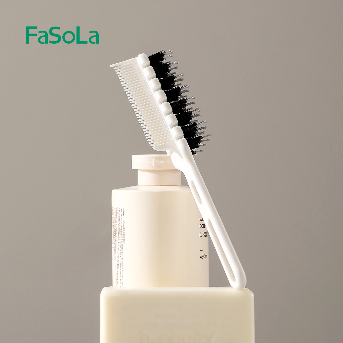 FaSoLa猪鬃毛窄齿梳子发缝消失