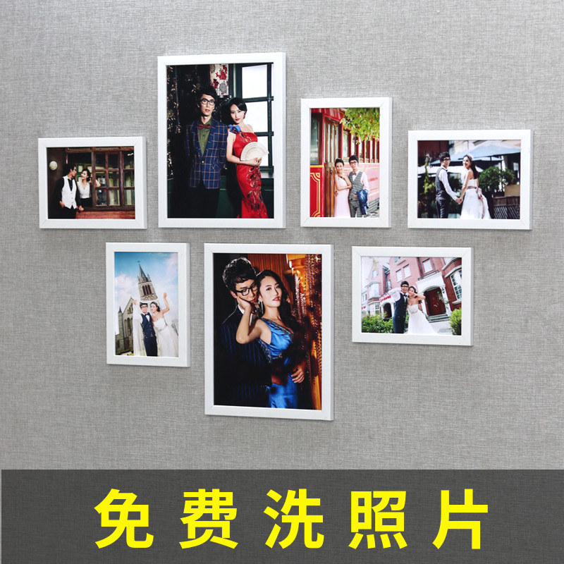 简约客厅照片墙免打孔创意