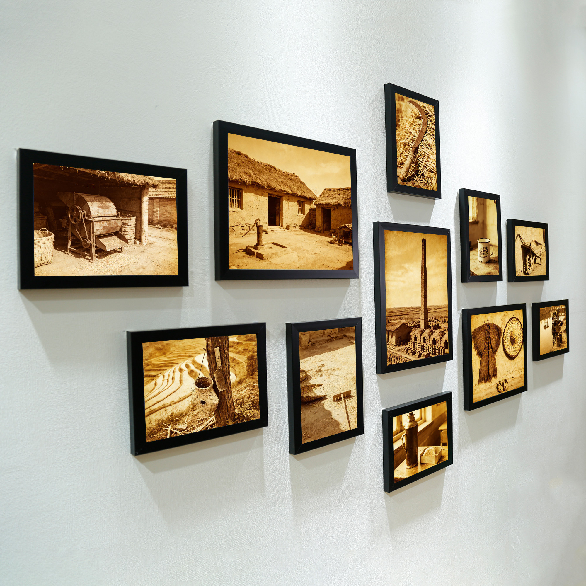 回忆复古做旧乡村风景海报挂画老房子老物件装饰画 框组合照片墙,家居饰品,相框/画框,淘宝优惠券,粉丝福利购,淘宝优惠卷