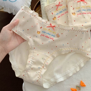 舒适高颜值女士三角裤 女2026新款 可爱女生7A级抗菌内裤 奶芙萌趣