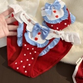 小甜崽 高颜值三角裤 甜美红色本命年纯棉内裤 高开叉女生2026新款