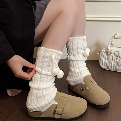 秋冬氛围感针织堆堆袜套