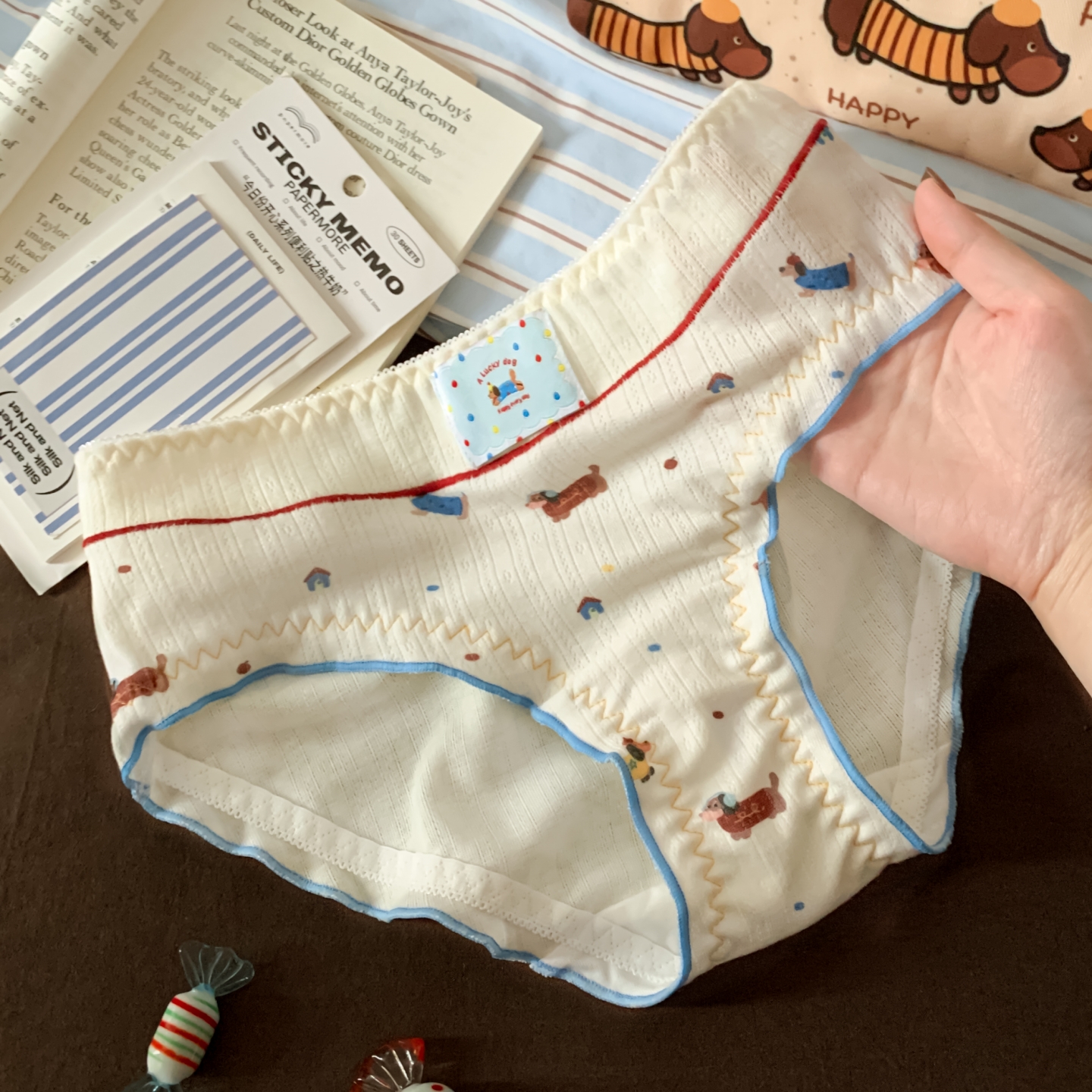 软萌可爱小狗印花内裤