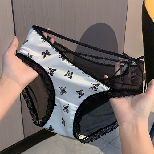 蝴蝶仙子般浪漫的缎面内裤~