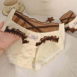 7A抑菌女士中腰三角裤 女2026新款 复古甜美纯棉高颜值内裤 小甜崽