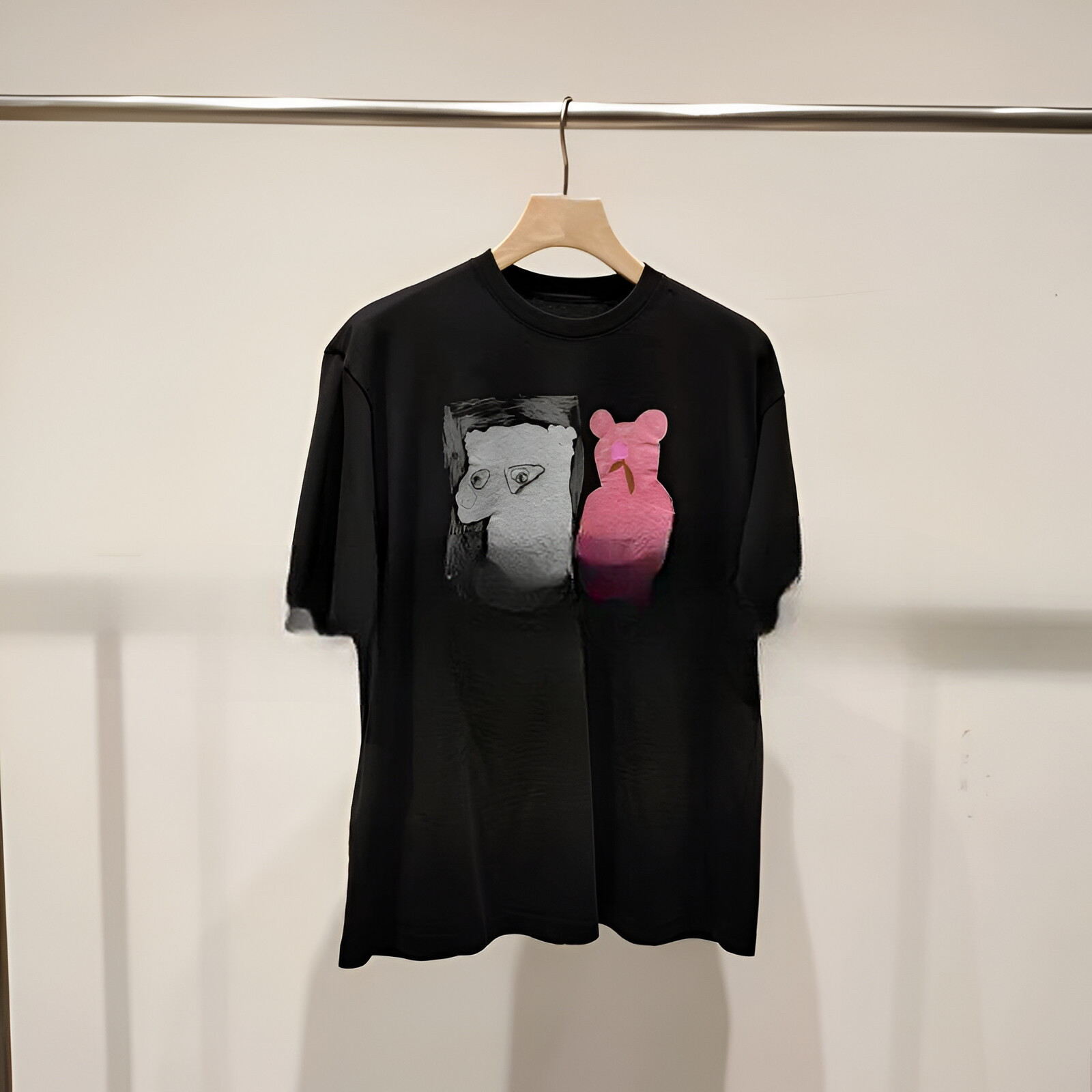 正品2024秋趣味小熊图案T恤5O7113430-240