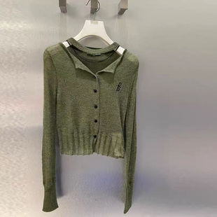 毛衣女RM70106282 商场正品 字母刺绣花针织开衫 2024秋季 240 新款