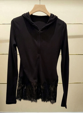福现货正品25442T105151-250开1799冬蕾丝拼接长袖T恤多
