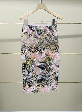 柒正品2025春款碎花半身裙5P3D13070-250h