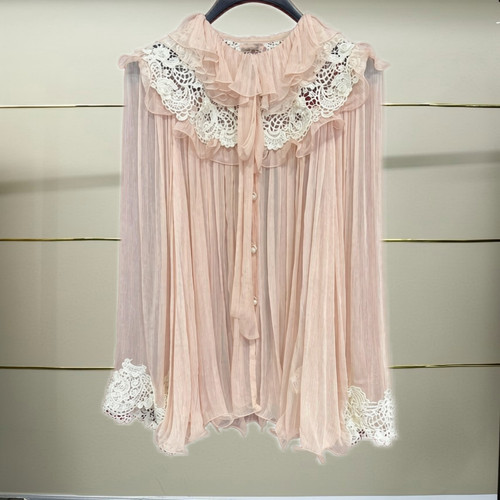 宁正品26夏拼接花边上衣LF26X51SB218-260