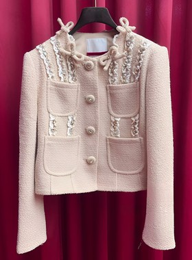 正品25春钉珠蝴蝶结外套LF25C11SC287-250