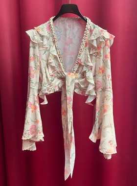 正品24夏 印花开衫式上衣LF24X41SB008-240