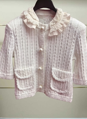 肆正品 25夏洛可可风针织开衫LF25X11ZM076-250