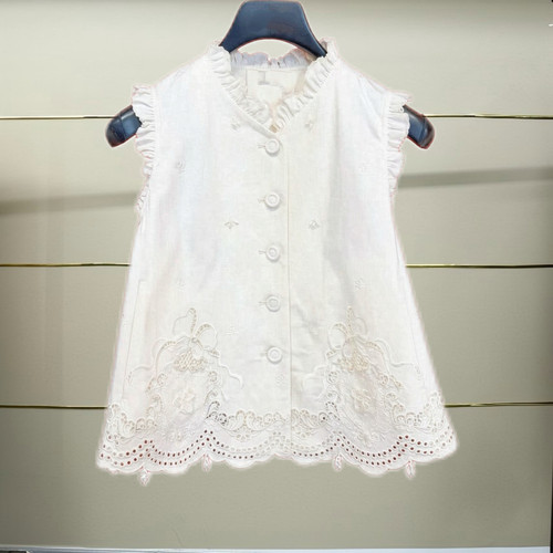 宁正品26夏绣花珠饰牛仔上衣LF26X41NB196-260
