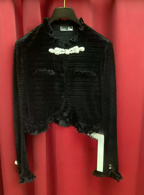 正品24冬 丝绒压褶上衣LF24D01SB022-240