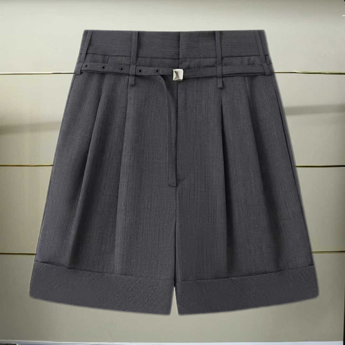 陆正品2025夏款阔腿休闲裤5P5E12310-250