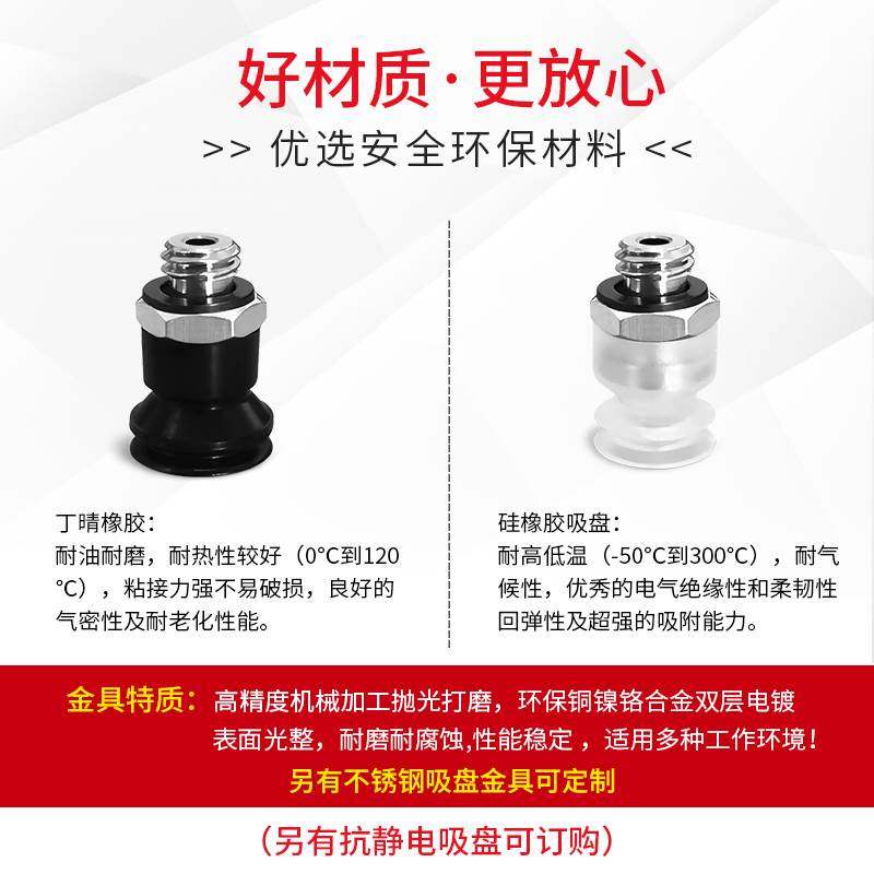 SMC真空吸盘ZP3-T04BN/T06BS/T08/T10/T13/T16/BN-BS-UMS-UMN-A5