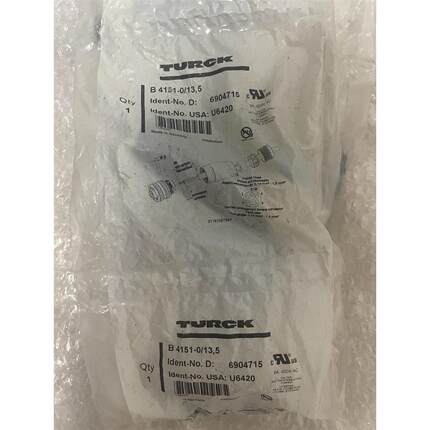 图尔克7/8电源接头，5针母，型号B4151-0/13.5，