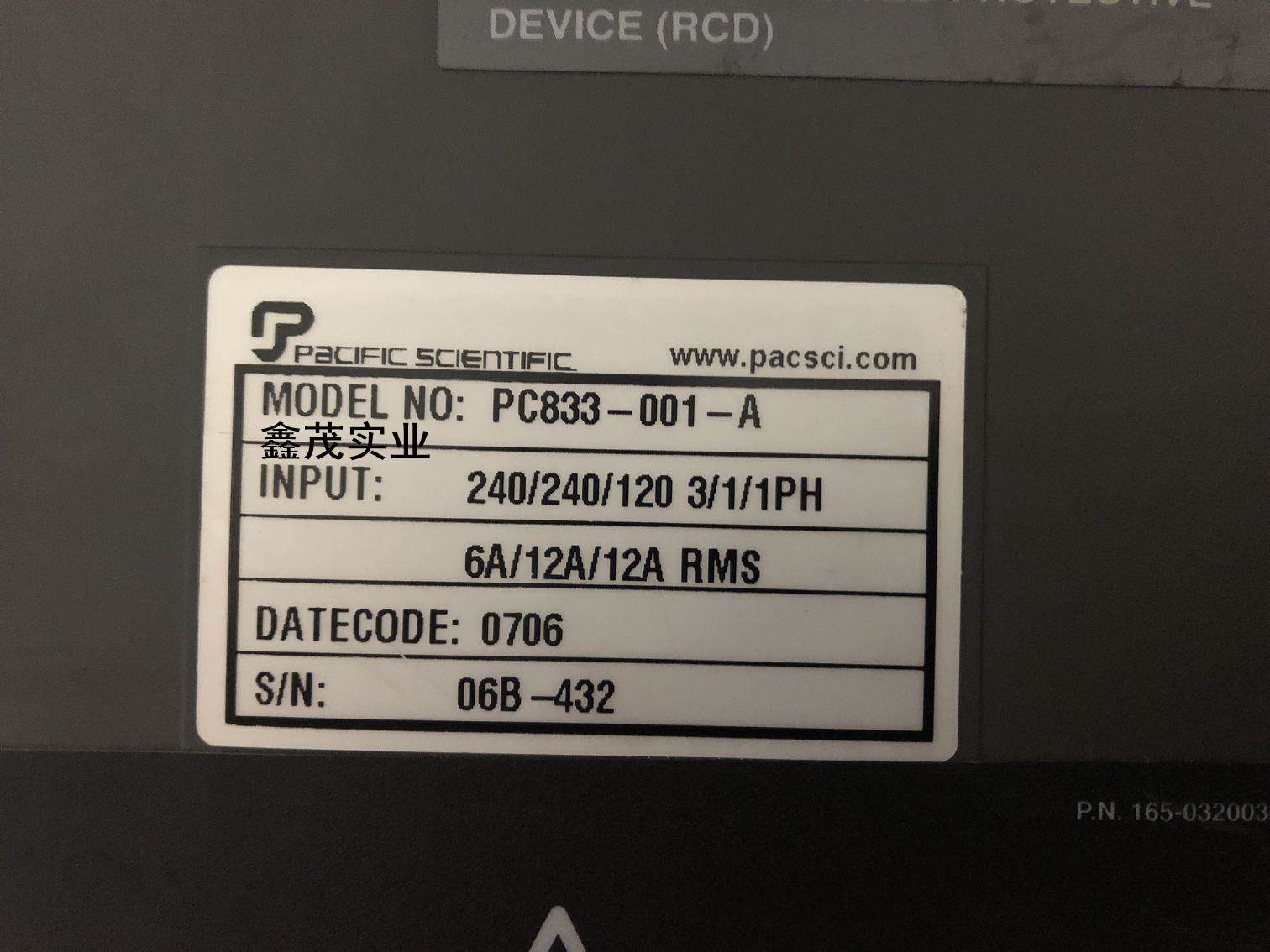 PACIFIC SCIENTIFIC太平洋伺服驱动器PC833-001-A 原装现货