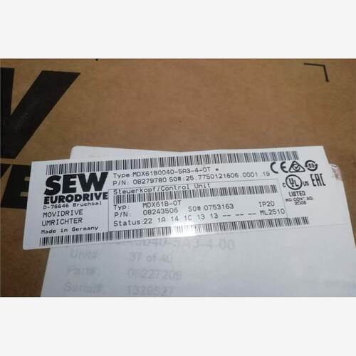 全新库存现货德国SEW变频器MDX61B0040-5A3-4-0T