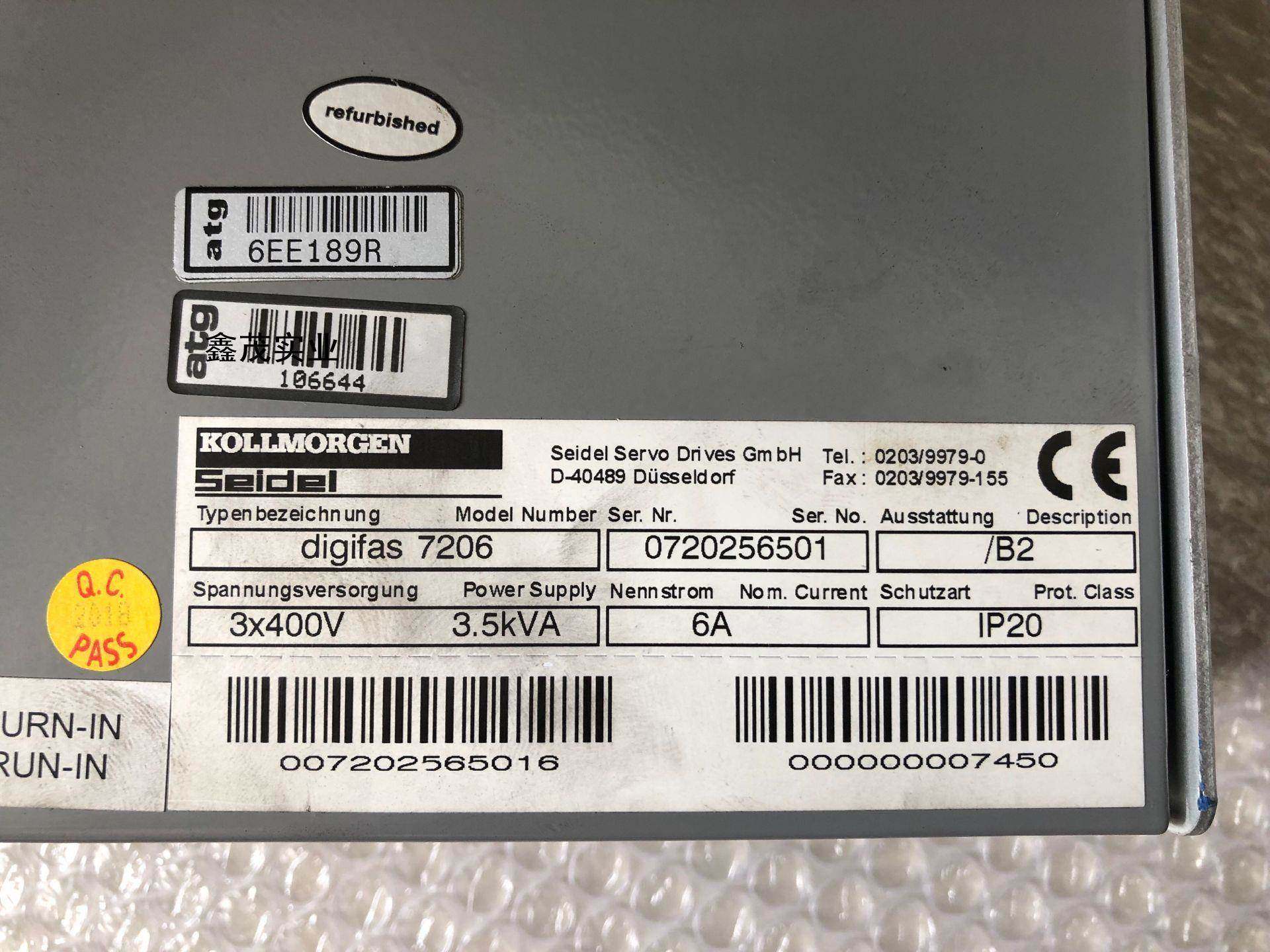 kollmorgen科尔摩根digifas 7206 原装现货
