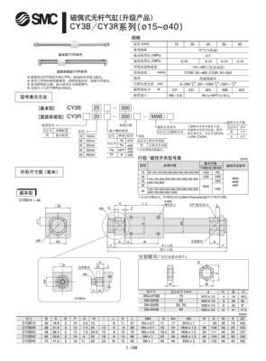 SMC原装CY1R32/CY3R32-1350-1400-1450-1500-1550-1600无杆气缸