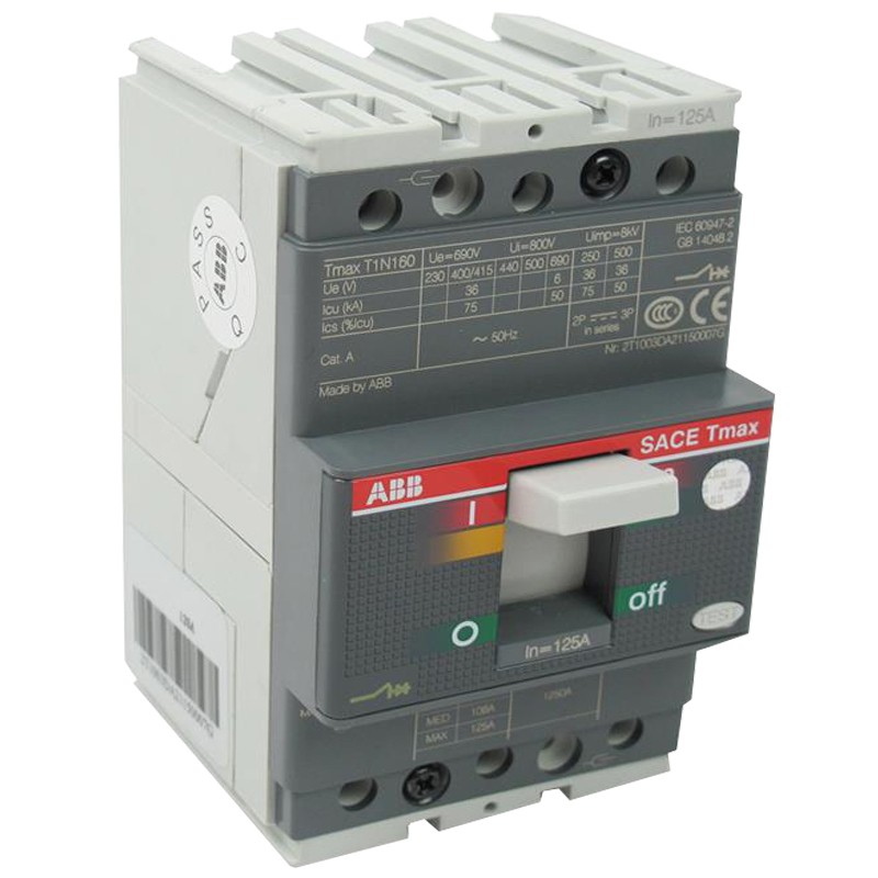 ABB塑壳断路器XT1N160 TMD160 FF 3P断路器XT1N160固定式3P4P