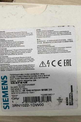 热敏电阻保护继电器3RN1010-1CB00 3RN1010-1CM00/3RN1011/2