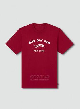 海外代购sun day red男士高尔夫上装红色短袖高尔夫运动日常休闲