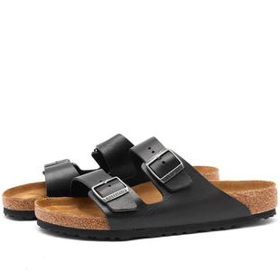 正品 Birkenstock Arizona勃肯经典 代购 厚底双扣男士 休闲软木拖鞋