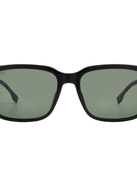 代购Hugo Boss男士太阳镜偏光防紫外线绿色镜片高清视野方形黑色