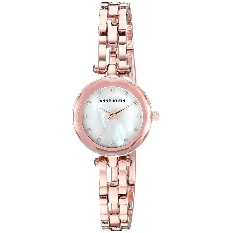 ANNE KLEIN安妮克莱因女士腕表夜光日期计时防水金属钢带玫瑰金
