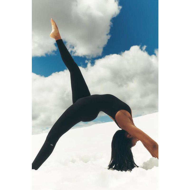 海外代购ALO YOGA女士运动T恤塑形贴合高弹包裹中压支撑锦纶混纺图片