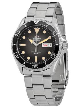 代购Orient东方男士腕表夜光日期星期自动钢带防水钢壳蓝宝石