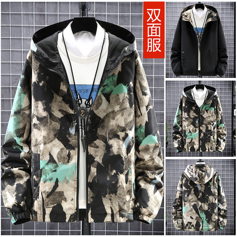 新款双面穿防风衣男女情侣连帽风衣夹克学生冲锋运动外套青年上衣,户外/登山/野营/旅行用品,防晒衣,淘宝优惠券,粉丝福利购,淘宝优惠卷