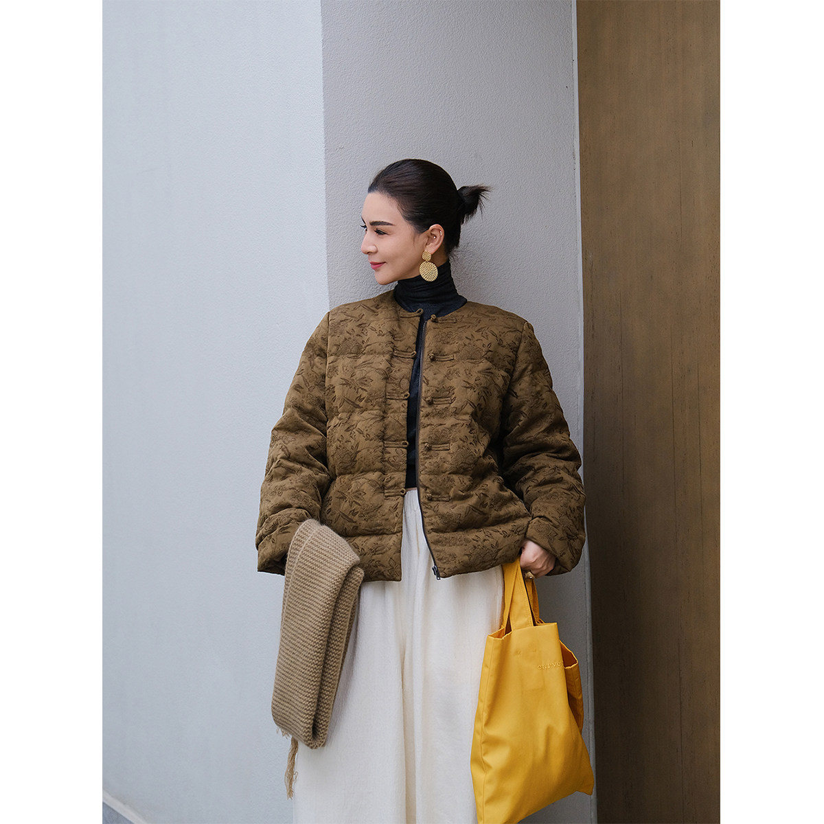 麻霖57姆米桑蚕丝亚麻棉提花肌理感90白鹅绒加厚新中式羽绒外套,女装/女士精品,羽绒服,淘宝优惠券,粉丝福利购,淘宝优惠卷