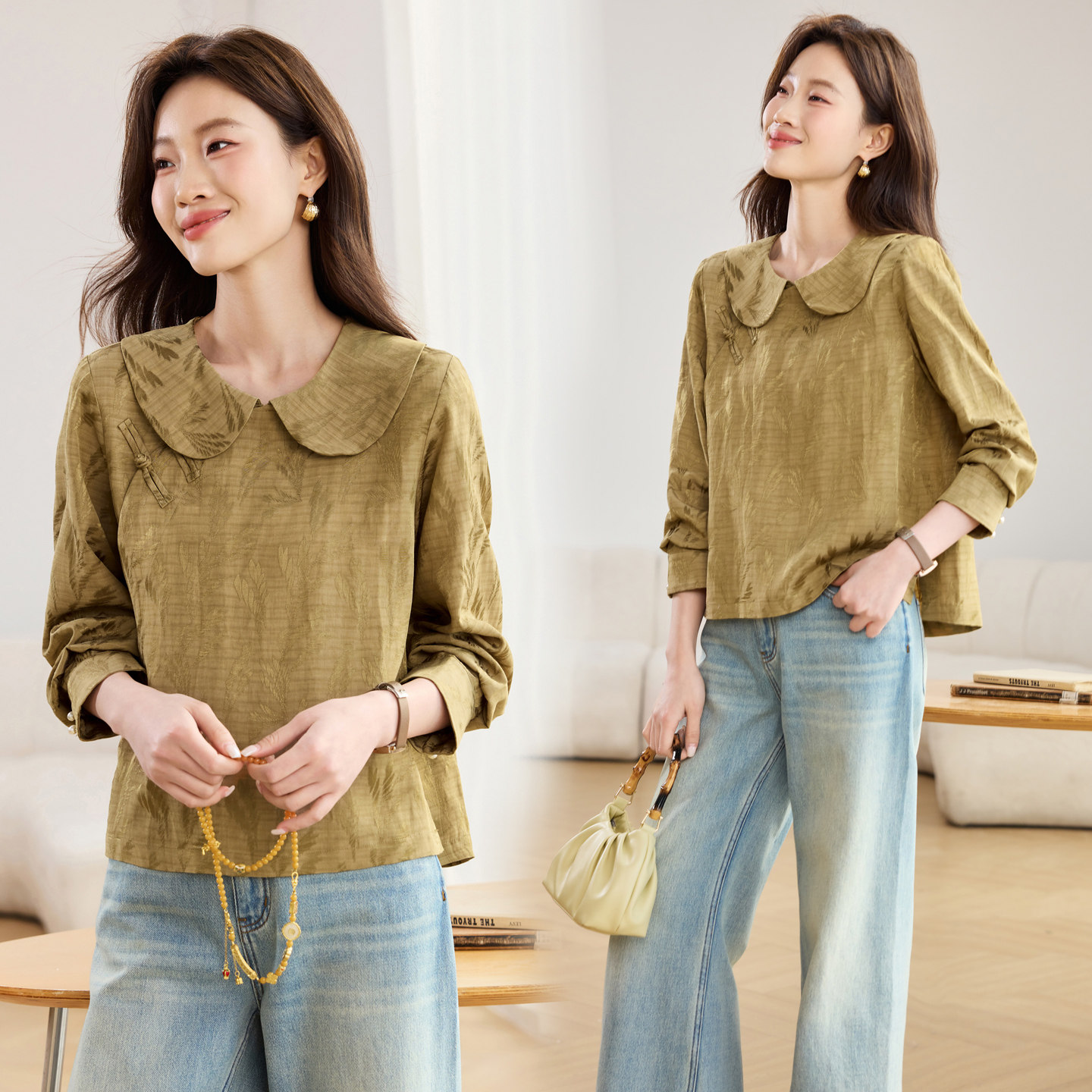 新中式国风上衣女衬衫女款2026新款高级感减龄洋气妈妈小个子外套