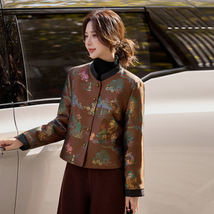新中式羽绒服女短款冬季保暖国风女装2025新款中年妈妈高级感外套