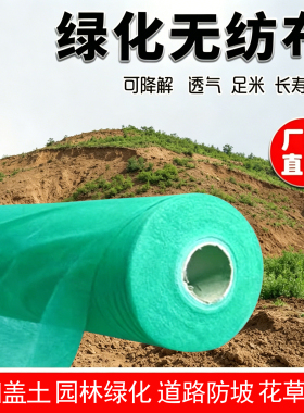 园林绿化无纺布草坪防草防尘边坡护坡绿色工地种植草籽绿色覆盖膜