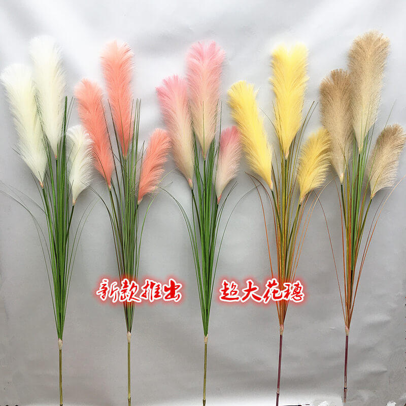 新品长枝芦苇仿真花大花穗客厅橱仿真花/假花
