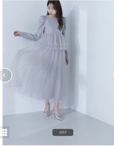 NATURAL BEAUTY BASIC薄纱连衣裙2件套不退换0175140242