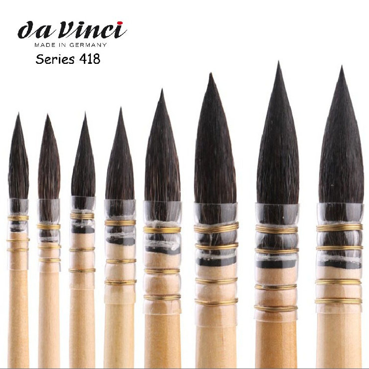 德国Da vinci达芬奇 418纯松鼠毛水彩画笔 拖把画笔水彩毛笔