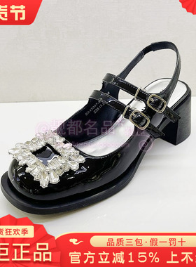 正品Kiss Kitty女鞋促销夏季新款一字带粗跟方头单鞋SA43347-81