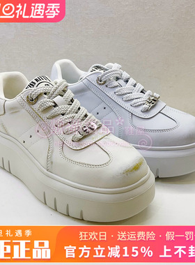 正品Kiss Kitty女鞋2025春新款系带休闲带小白鞋板鞋SA65134-61